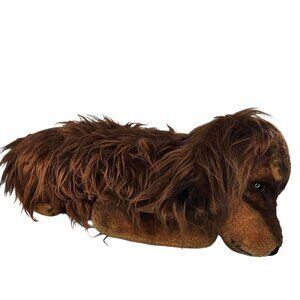 Vintage Steiff Waldi Dachshund Plush Dog Long Hair Dralon Large 4140/35